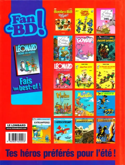 Verso de l'album Léonard Tome 13 Génie en herbe