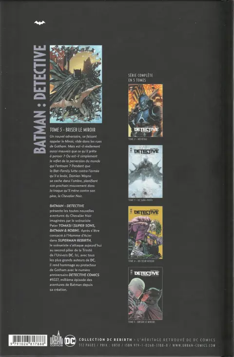 Verso de l'album Batman : Detective 5 Briser le miroir