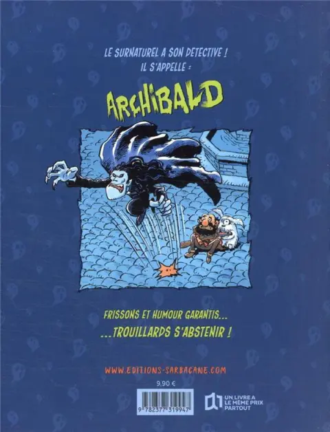 Verso de l'album Archibald Vampire & Cie