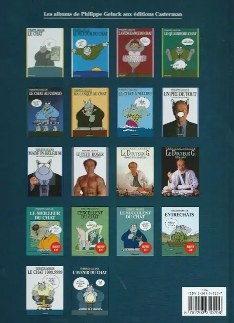 Verso de l'album Le Chat Tome 9 L'Avenir du Chat