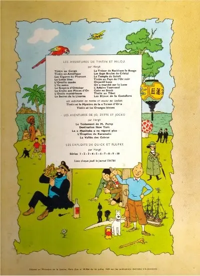 Verso de l'album Tintin Tome 11 Le Secret de la Licorne