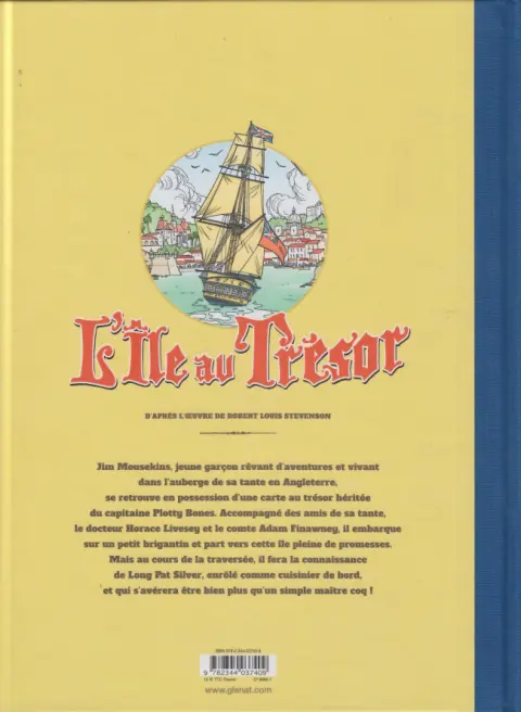 Verso de l'album L'île au Trésor