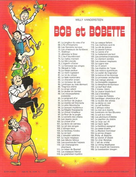 Verso de l'album Bob et Bobette Tome 117 Le pierrot furieux