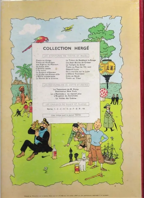 Verso de l'album Tintin Tome 17 On a marché sur la Lune