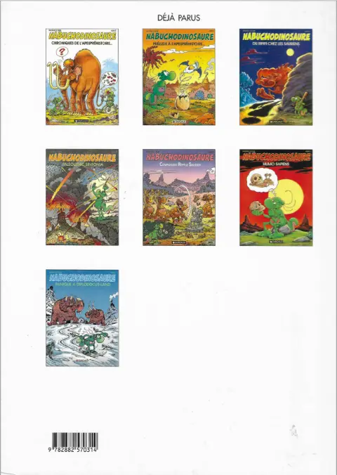 Verso de l'album Nabuchodinosaure Tome 6 Paléolithic sinfonia