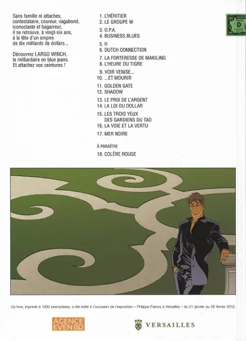 Verso de l'album Largo Winch Tome 17 Mer noire