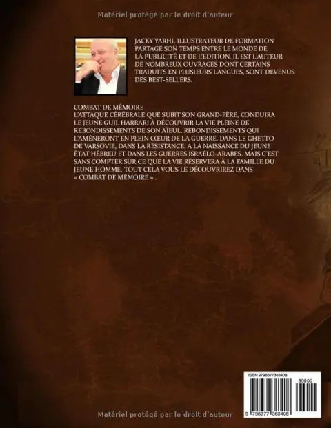 Verso de l'album Les dossiers d'Israël Tome 4 Combat de mémoire