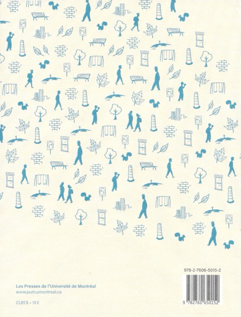 Verso de l'album Chiller à Montréal Jeunes et espaces publics en quatre récits