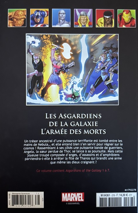 Verso de l'album Marvel Comics - La collection de référence Tome 278 Les Asgardiens de la Galaxie : L'Armée des Morts