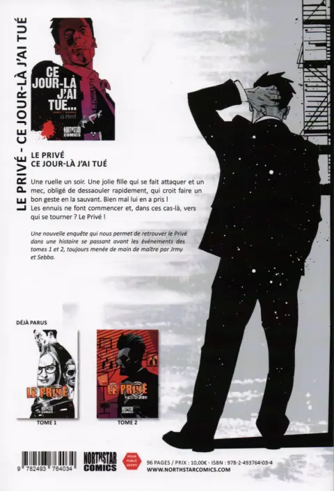 Verso de l'album Le Privé 3 Ce jour-là, j'ai tué...
