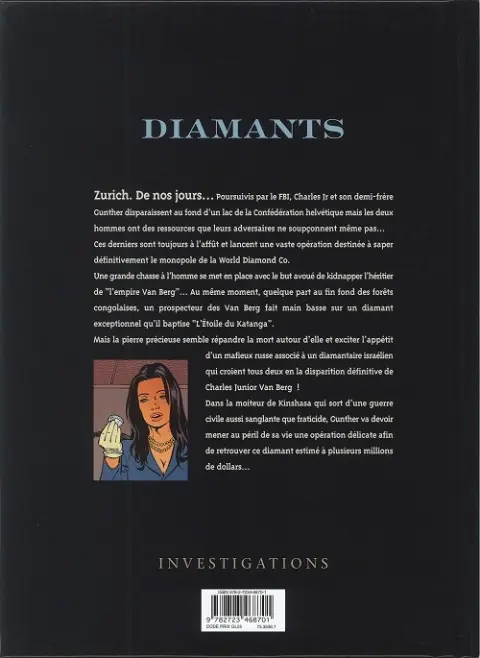 Verso de l'album Diamants Tome 3 L'étoile du Katanga