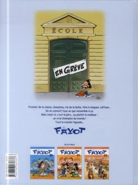 Verso de l'album Le Fayot Tome 3 Vive la rentrée !
