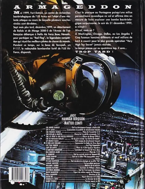 Verso de l'album Fox One Tome 1 Armageddon