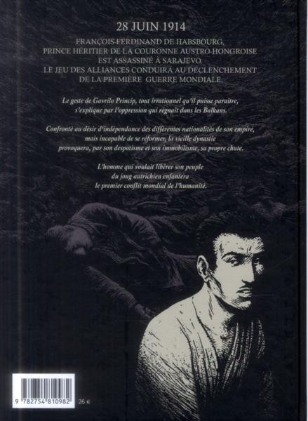 Verso de l'album Gavrilo Princip, l'homme qui changea le siècle
