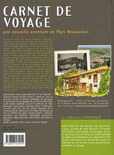 Verso de l'album L'Héritage Tome 2 Carnet de voyage - Une nouvelle aventure en Pays Beaujolais