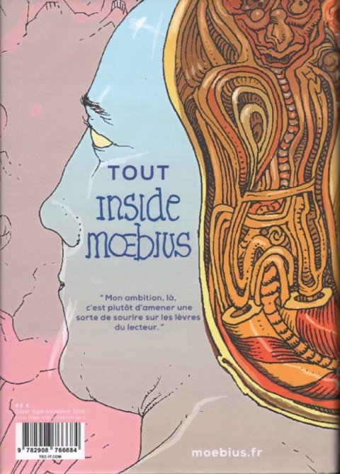 Verso de l'album Inside Moebius Tout Inside Moebius