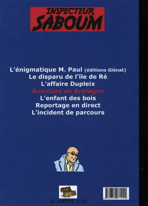 Verso de l'album Inspecteur Saboum Tome 4 Aventure en Bretagne