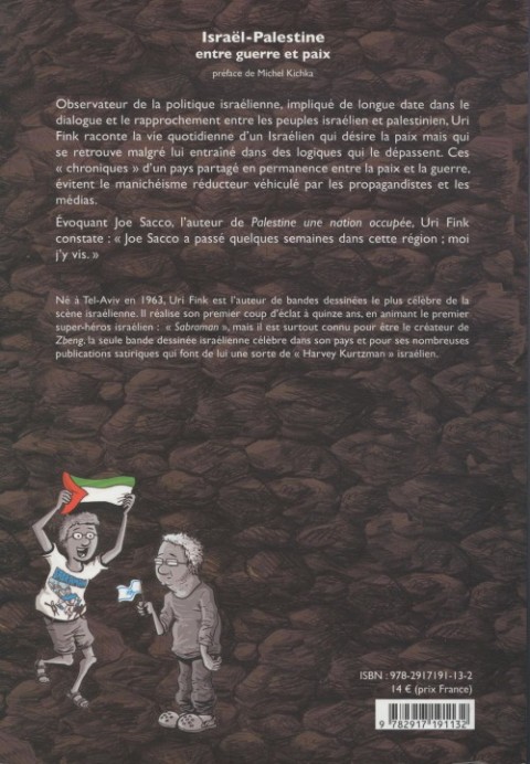 Verso de l'album Israël - Palestine entre guerre et paix