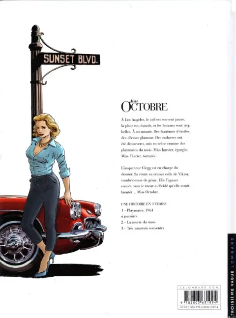 Verso de l'album Miss Octobre Tome 1 Playmates, 1961