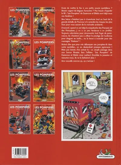 Verso de l'album Les Pompiers Tome 8 La Ligue des sapeurs-héros