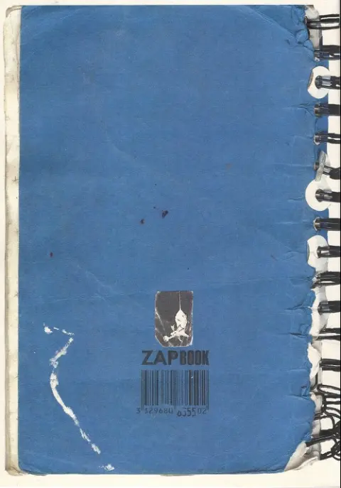Verso de l'album Djou - Carnets