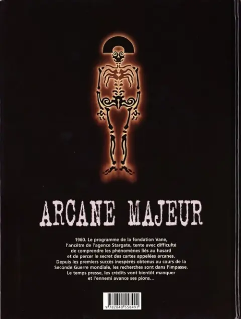 Verso de l'album Arcane majeur Tome 1 Pandora