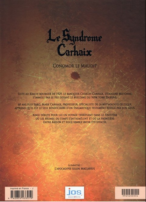 Verso de l'album Le Syndrome Carhaix Conomor le maudit