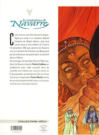 Verso de l'album Les Tentations de Navarre Tome 1 Nostre Henric