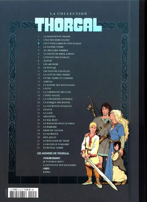 Verso de l'album Thorgal La collection Tome 3 Les 3 vieillards du pays d'Aran