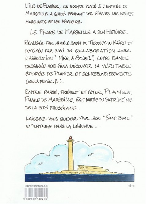 Verso de l'album Le trésor de Planier Phare de Marseille