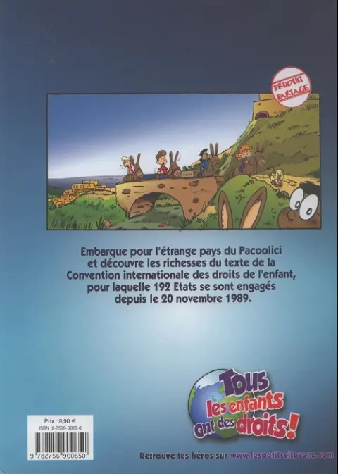 Verso de l'album Une aventure des petits citoyens 1 Panique au Pacoolici !