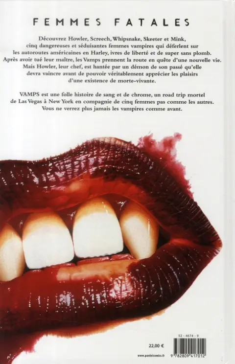 Verso de l'album Vamps Tome 1