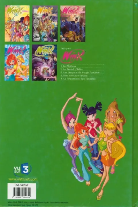 Verso de l'album Winx Club Tome 5 La prisonnière des ténèbres