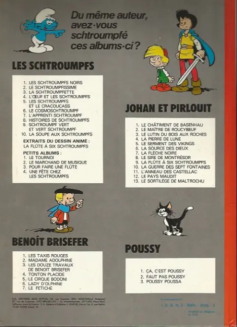 Verso de l'album Benoît Brisefer Tome 2 Madame Adolphine