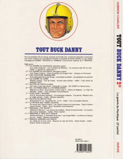 Verso de l'album Tout Buck Danny Tome 2 La guerre du Pacifique - Seconde partie