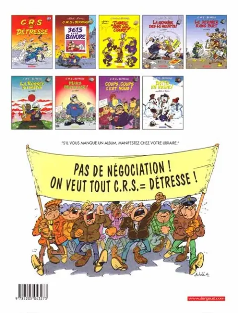 Verso de l'album CRS = Détresse Tome 3 Danse avec les coups !