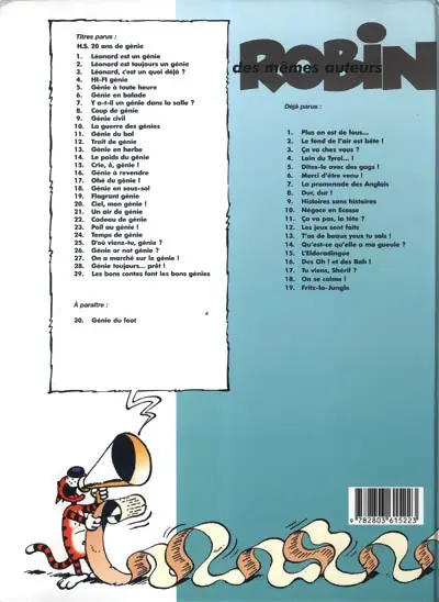 Verso de l'album Léonard Tome 3 Léonard c'est un quoi, déjà ?