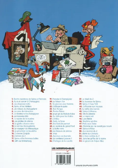 Verso de l'album Spirou et Fantasio Tome 9 Le repaire de la murène