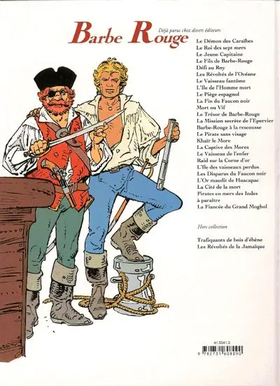 Verso de l'album Barbe-Rouge Tome 26 Pirates en mer des Indes