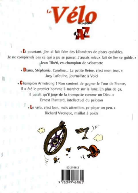 Verso de l'album de A à Z Le Vélo illustré de A à Z