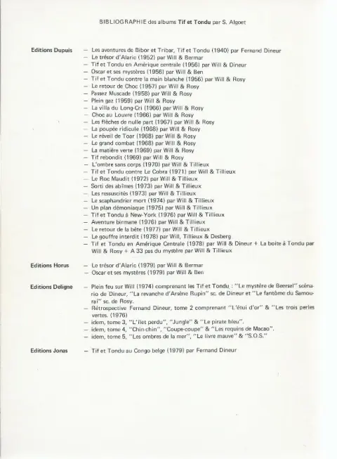 Verso de l'album Tif et Tondu Tif et Tondu au Congo Belge
