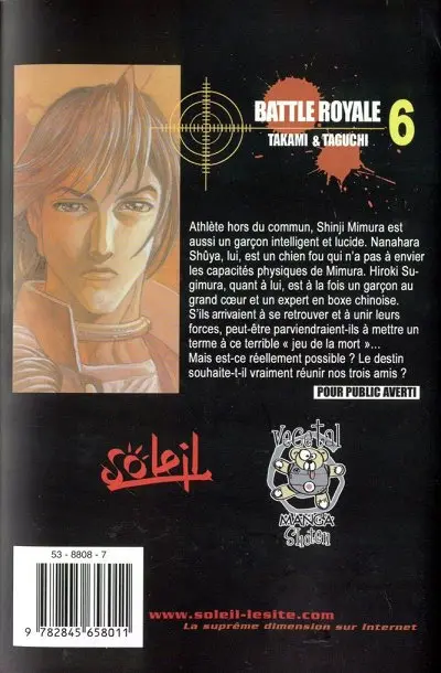 Verso de l'album Battle Royale 6 Un ami pour la vie