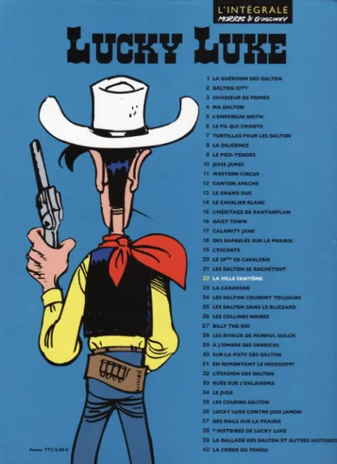 Verso de l'album Lucky Luke Tome 22 La ville fantôme