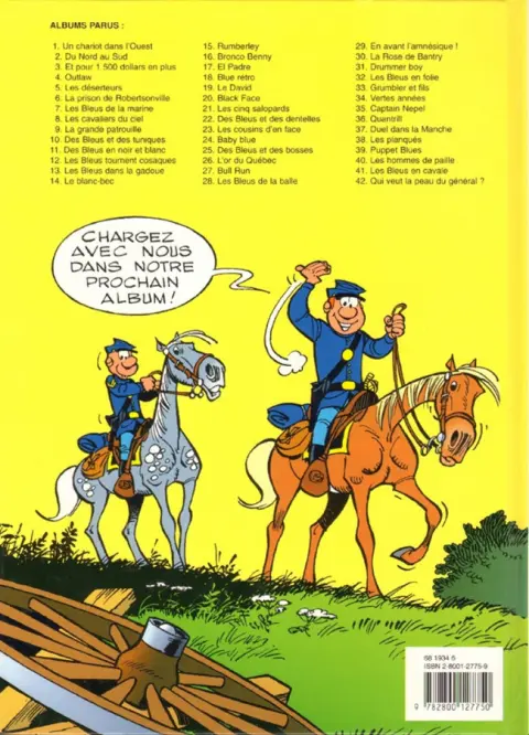 Verso de l'album Les Tuniques Bleues Tome 42 Qui veut la peau du Général ?