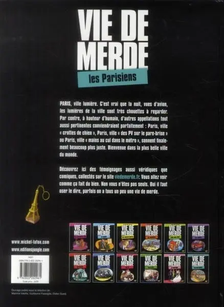 Verso de l'album Vie de merde Tome 12 Les parisiens