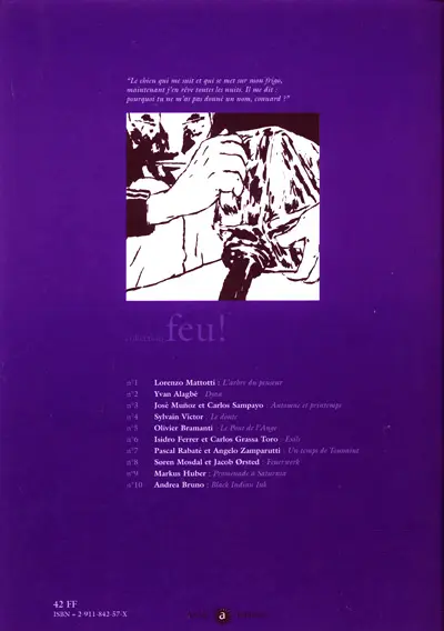 Verso de l'album Black indian ink