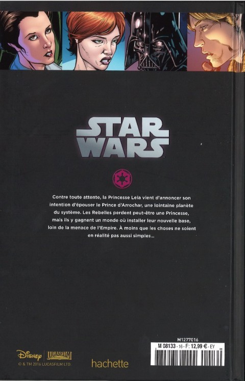 Verso de l'album Star Wars - Légendes - La Collection Tome 16 Star Wars - III. Princesse et Rebelle
