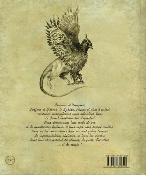 Verso de l'album Le Grand Bestiaire des Légendes