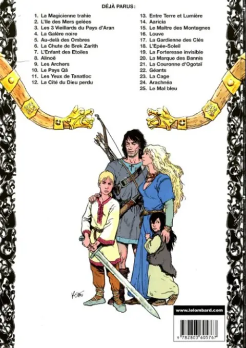Verso de l'album Thorgal Tome 11 Les Yeux de Tanatloc