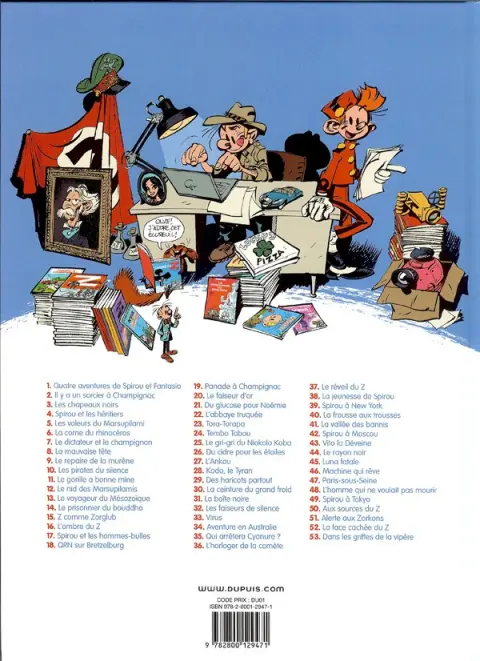 Verso de l'album Spirou et Fantasio Tome 47 Paris sous-Seine